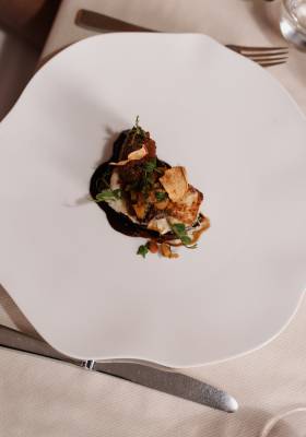 gebratener Halloumi mit Jus