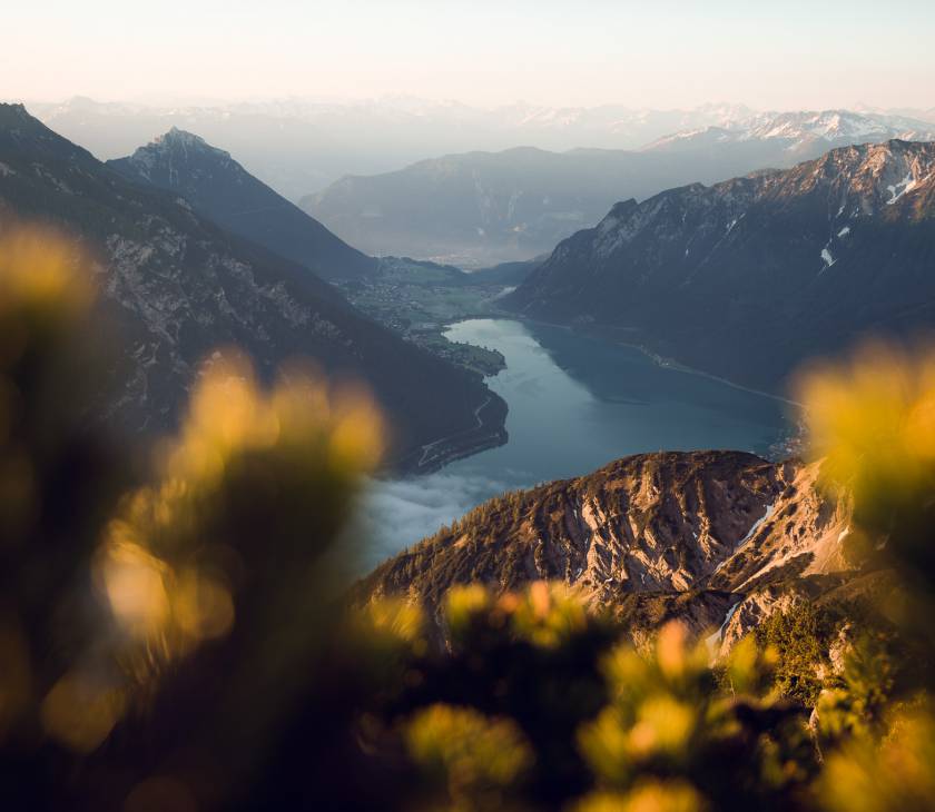 Blick von der Seekarspitze im Karwendelgebirge