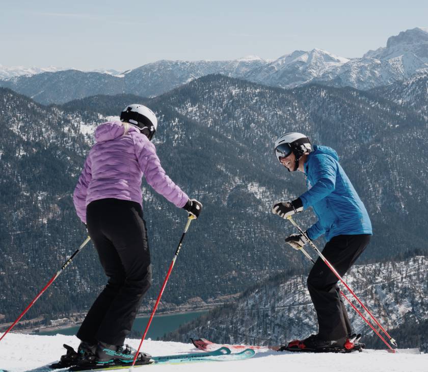 Skifahrer in Achensee Tirol